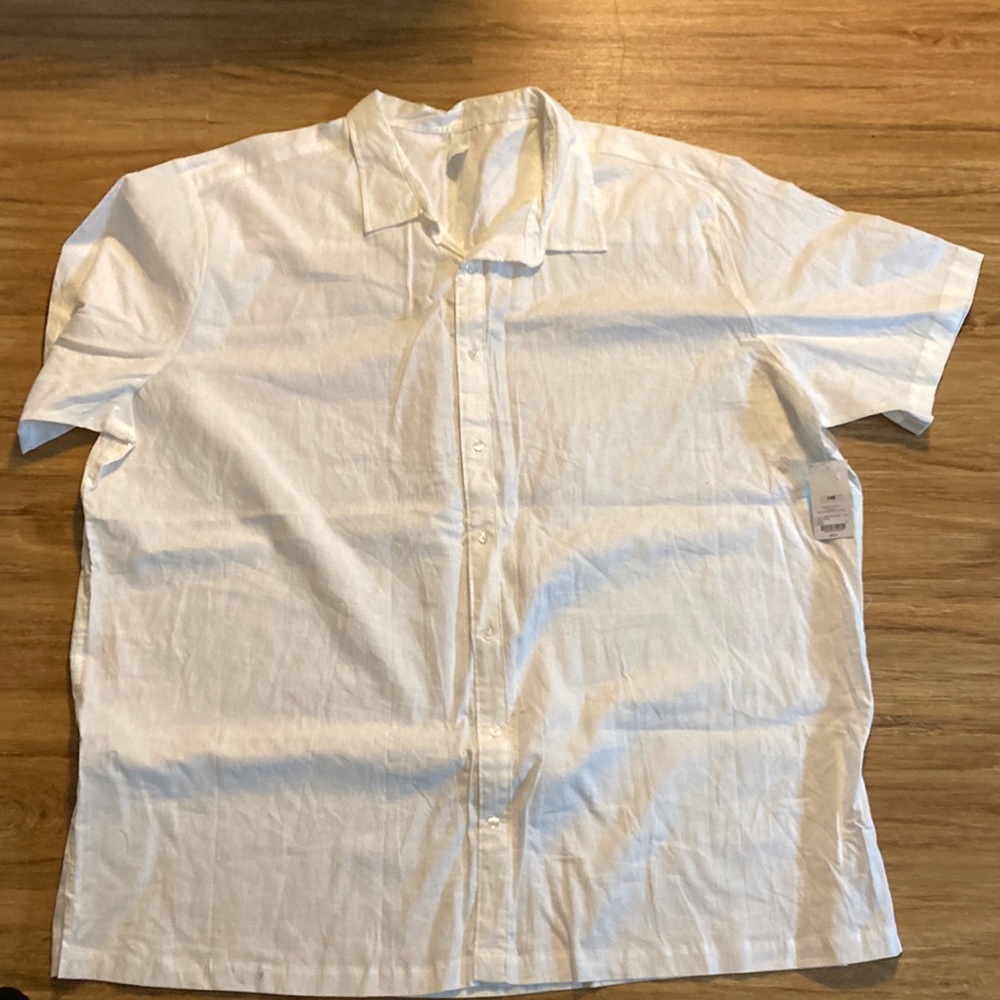 OASIS white casual button up shirt(brand new)